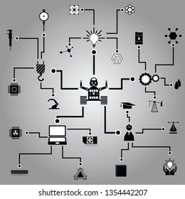 Infographic robot template design.