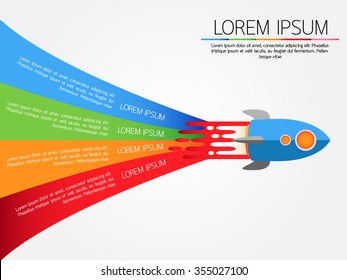 infographic, rocket, Eps10, vector illustration.