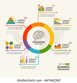 Infographic Round with Chart and Diagram. Vector illustration