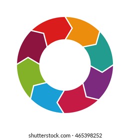 infographic round multicolored data icon. Isolated and flat illustration. Vector graphic