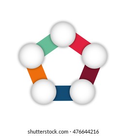 infographic round multicolored data icon. Isolated and flat illustration. Vector graphic