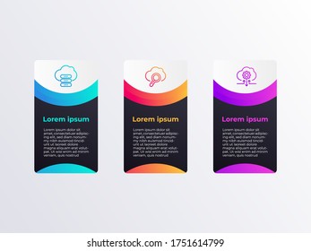Infographic with Rounded Rectangular Shape and 3 beautiful color set