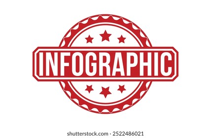 Infographic rubber stamp on white background. Infographic Stamp.