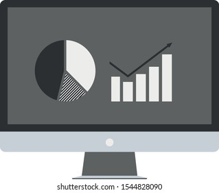 Infographic screen statistics. Infographic on screen