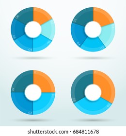 Infographic Segments Cycle Around Centre Circle A