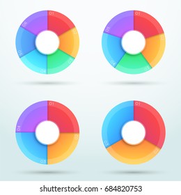 Infographic Segments Cycle Around Centre Circle B