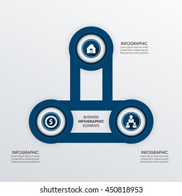 Infographic Semicircle template colourful lines with text areas on seven positions