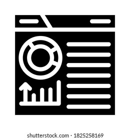 infographic seo optimization glyph icon vector. infographic seo optimization sign. isolated contour symbol black illustration