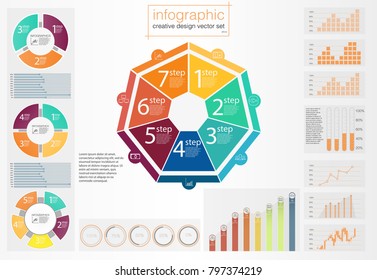 Infographic set color. Vector.