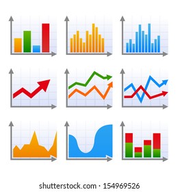 Infographic set with colorful arrows. Vector illustration.