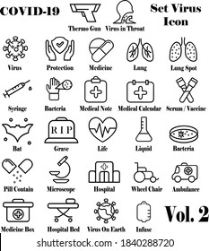 Infographic Set of Covid-19 Protection Line Outline Icons. such Icons as Protective Measures, Coronavirus Prevention, Hygienic Healthcare, Solution, Awareness  Vol 2