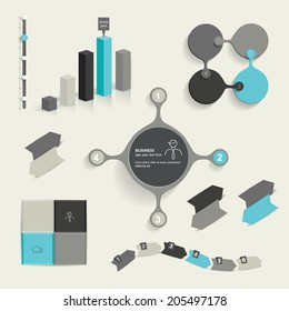 Infographic set elements. Business collection. Vector. 