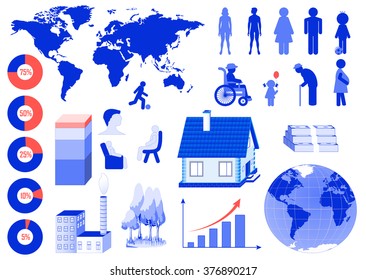 infographic. Set elements and symbols for design.