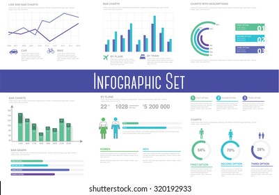 Infographic set. Graphics and charts