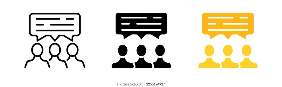 Infographic set icon. Group of people, teamwork, teambuilding, check mark, correspondence, delegation. Vector icon in line, black and colorful style on white background