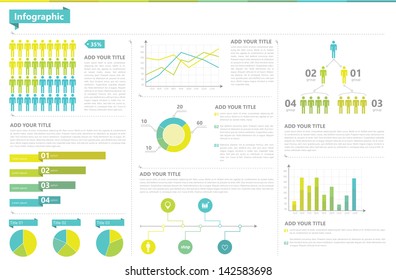 Infographic set. Information Graphics and charts