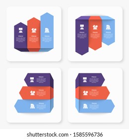 Infographic set. Page template with four steps or parameters, the scheme of the process. EPS 10.