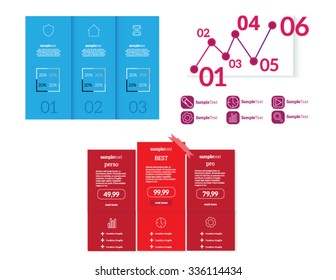 Infographic set Vector illustration. can be used for workflow layout, banner, diagram, number options, step up options, web design.