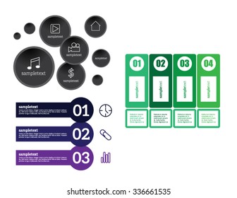 Infographic set Vector illustration. can be used for workflow layout, banner, diagram, number options, step up options, web design
