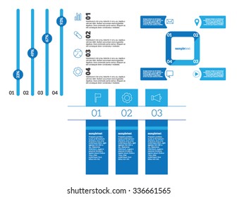 Infographic set Vector illustration. can be used for workflow layout, banner, diagram, number options, step up options, web design