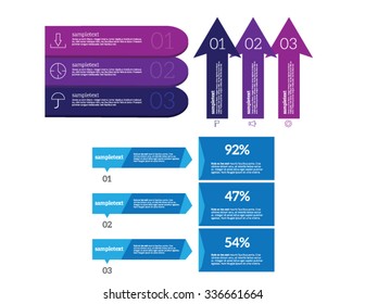 Infographic set Vector illustration. can be used for workflow layout, banner, diagram, number options, step up options, web design