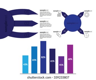 Infographic set Vector illustration. can be used for workflow layout, banner, diagram, number options, step up options, web design.
