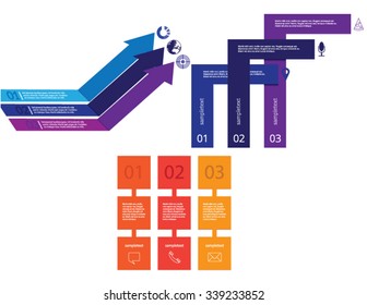 Infographic set Vector illustration. can be used for workflow layout, banner, diagram, number options, step up options, web design.
