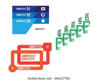 Infographic set Vector illustration. can be used for workflow layout, banner, diagram, number options, step up options, web design.
