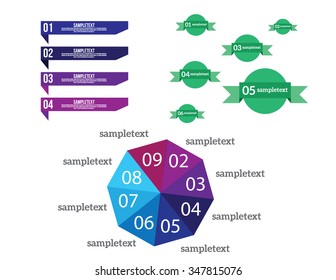 Infographic set Vector illustration. can be used for workflow layout, banner, diagram, number options, step up options, web design.