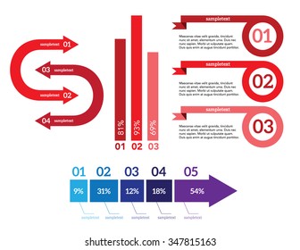 Infographic set Vector illustration. can be used for workflow layout, banner, diagram, number options, step up options, web design.
