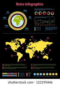 Infographic set. World Map and Information Graphics
