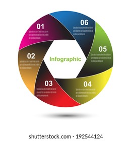  Info-graphic in shape circle. Idea to display, ranking and statistics.