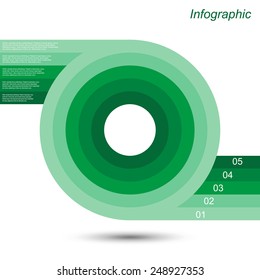 Info-graphic in shape circle. Idea to display , ranking and statistics.