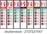 Infographic showing different fire extinguisher types and their suitable and not suitable fire classes, including water, foam, powder, CO2, wet chemical, Class D, and AVD for lithium-ion battery fires