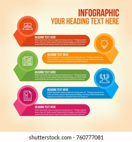 Infographic showing education related information in colorful horizontal bars with orange heading