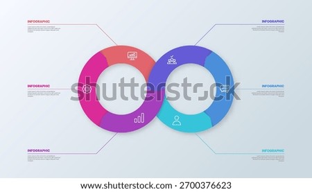 Infographic showing a looping workflow with business icons