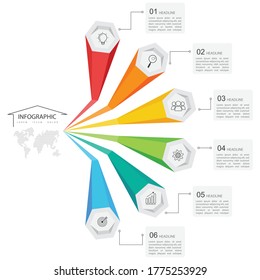 Infografik mit Bericht, Statistik und einem Feld mit Einfügetext