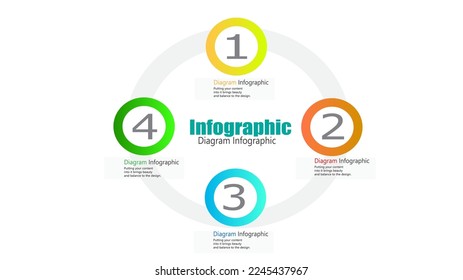 Infographic showing sequence of work steps. Format. Vector