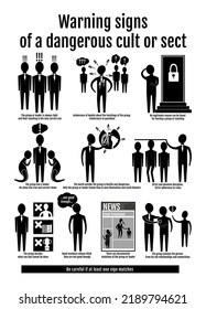 Infographic Signs Dangerous Destructive Cults Sects Stock Vector ...