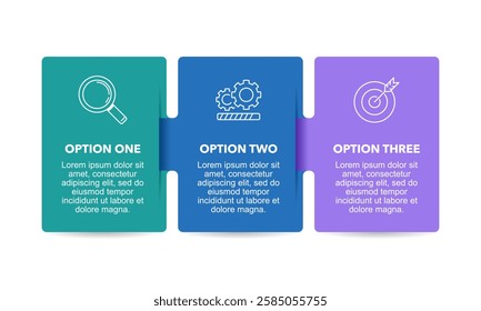 Infographic simple design 3 options to success . Presentation, Data, Plan and Strategy. Vector illustration.