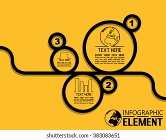 INFOGRAPHIC SIMPLE TEMPLATE WITH STEPS PARTS OPTIONS ELEMENTS CIRCLE IN SEQUENCE