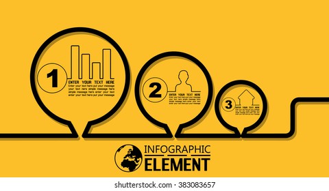 INFOGRAPHIC SIMPLE TEMPLATE WITH STEPS PARTS OPTIONS  CIRCLE