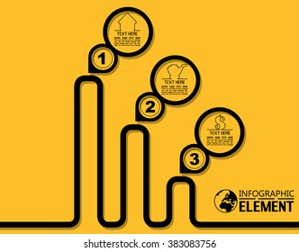 INFOGRAPHIC SIMPLE TEMPLATE WITH STEPS PARTS OPTIONS ELEMENTS  GRAPHIC