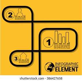 INFOGRAPHIC SIMPLE TEMPLATE WITH STEPS PARTS OPTIONS ELEMENT