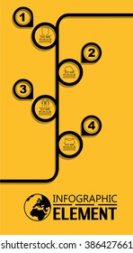 INFOGRAPHIC SIMPLE TEMPLATE WITH STEPS PARTS OPTIONS ELEMENTS TIMELINE