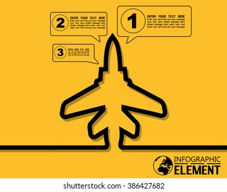 INFOGRAPHIC SIMPLE TEMPLATE WITH STEPS PARTS OPTIONS ELEMENTS PLANE
