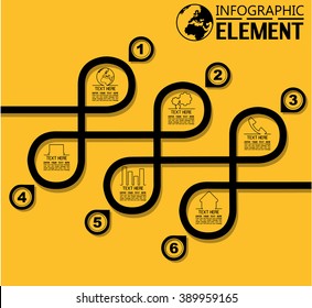 INFOGRAPHIC SIMPLE TEMPLATE WITH STEPS PARTS OPTIONS 