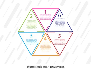 infographic with six templates , six options , six steps