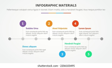 plantilla de presentación de diapositivas de infografía con un color de estilo plano moderno con proceso de gráfico de cronología