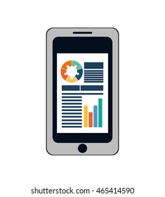 infographic smartphone document site information icon. Isolated and flat illustration. Vector graphic